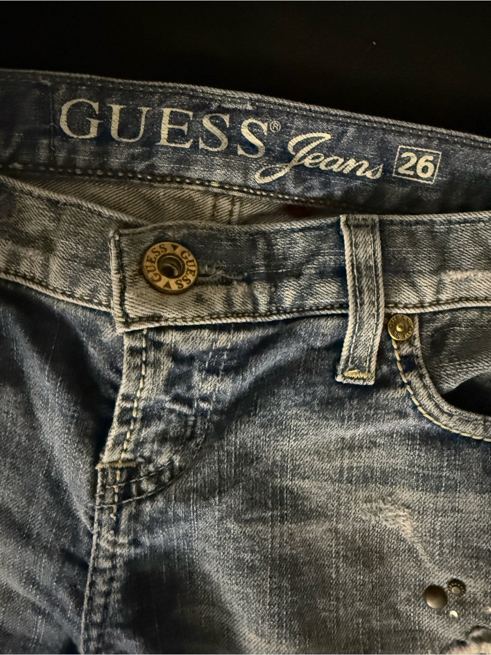 Guess rhinestone bootcut Denim Jeans